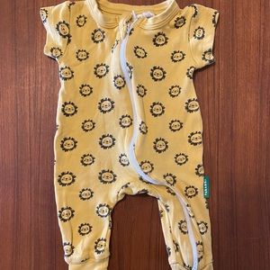 Parade Organics Romper - 0-3 Month Double Zipper Yellow